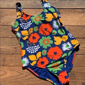Marimekko for Target mod floral one piece swimsuit
